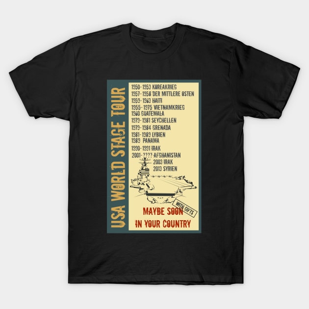 USA World Stage Tour T-Shirt by pASob